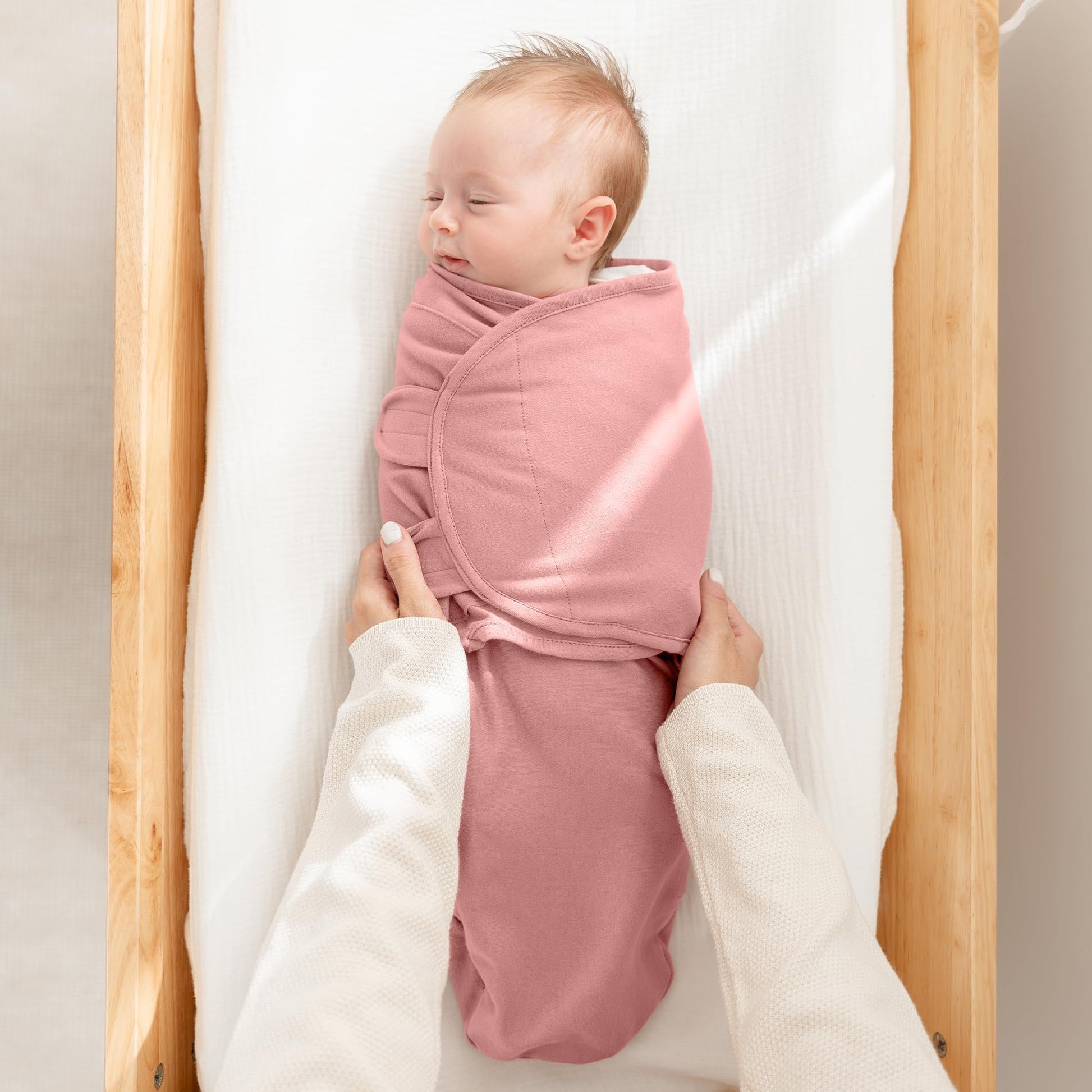Comfy Cubs Easy Swaddle Blanket, 3 Pk S Swaddle Blush Mauve Mulberry