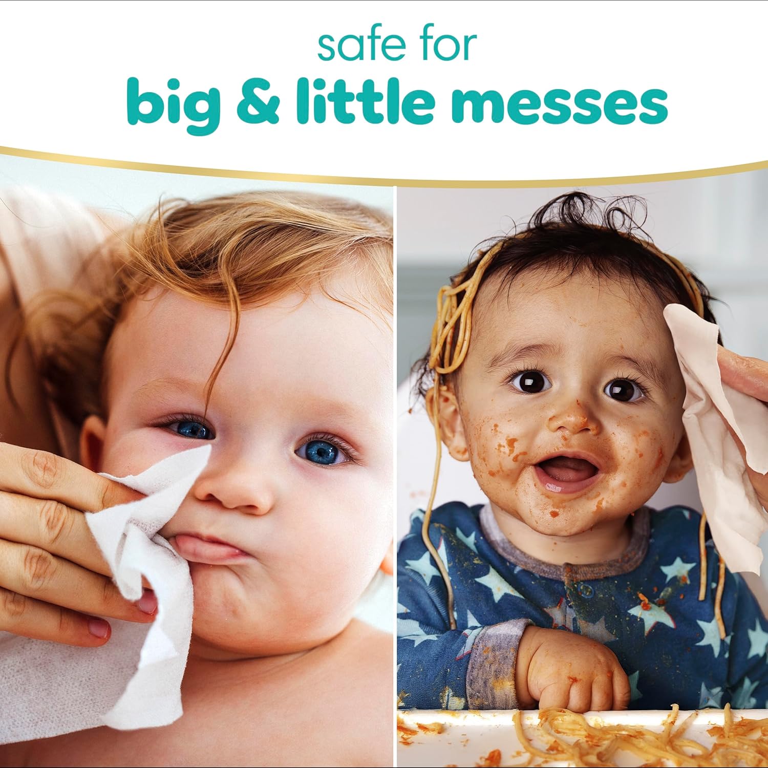 Pampers Sensitive Baby Wipes, Water Based, Hypoallergenic and Unscented, 8 Flip-Top Packs, 4 Refill