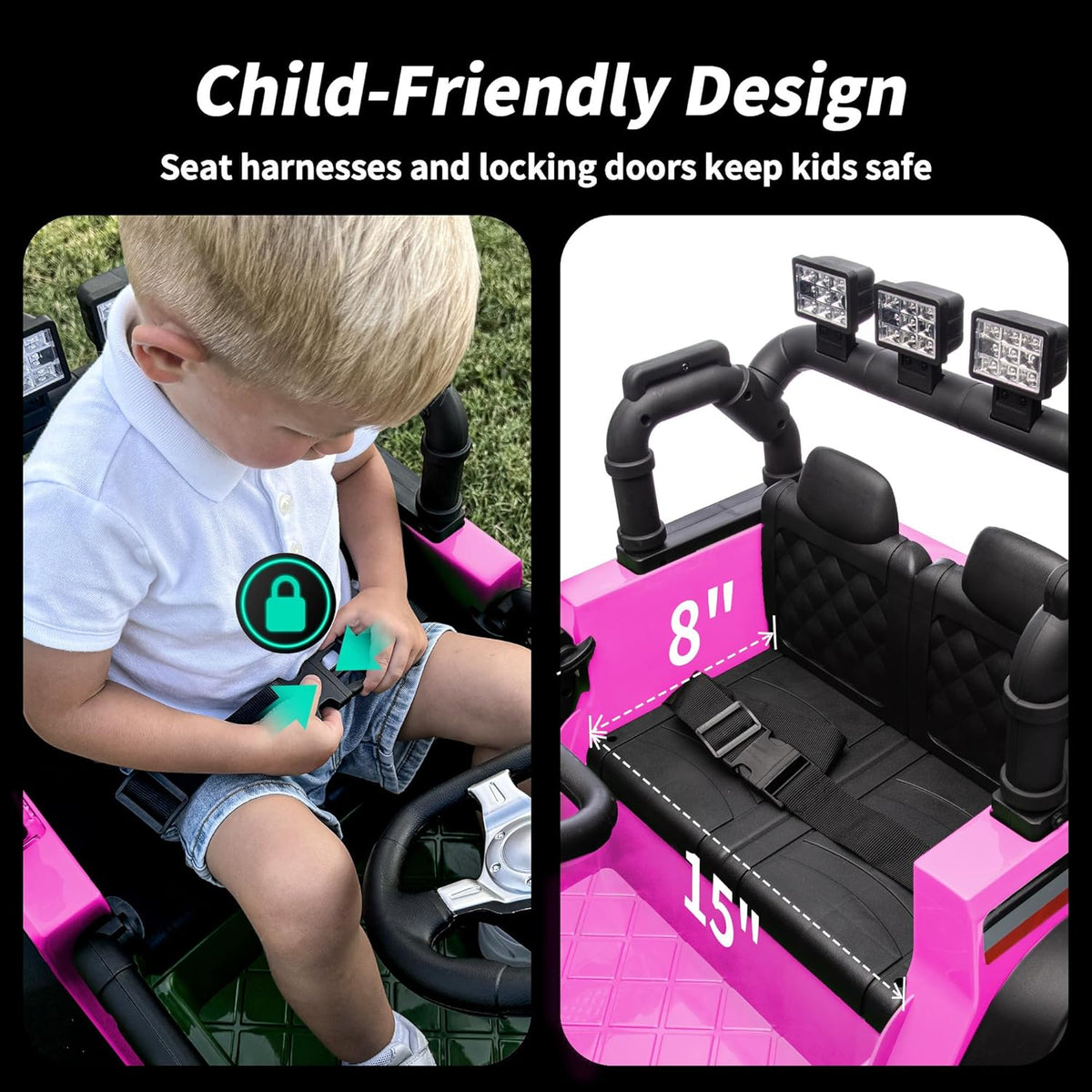12V Kids Ride on Car Truck, Kids Electric Vehicles Car Ride on Toy for Toddlers w/Remote Control