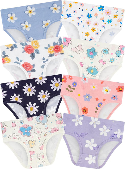 Girls' Underwear,Soft Cotton Tagless Panties for Toddlers' & Little Kids' Comfort,Breathable