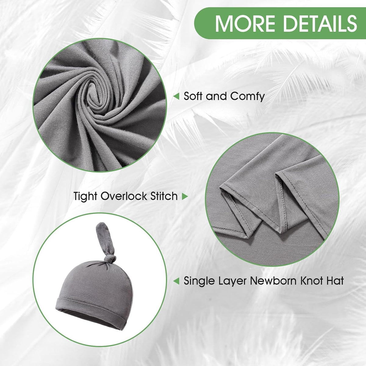 iEvolve Cotton Knitted Baby Swaddle Blanket with Hat Headband Set Newborn Swaddle Wrap Receiving