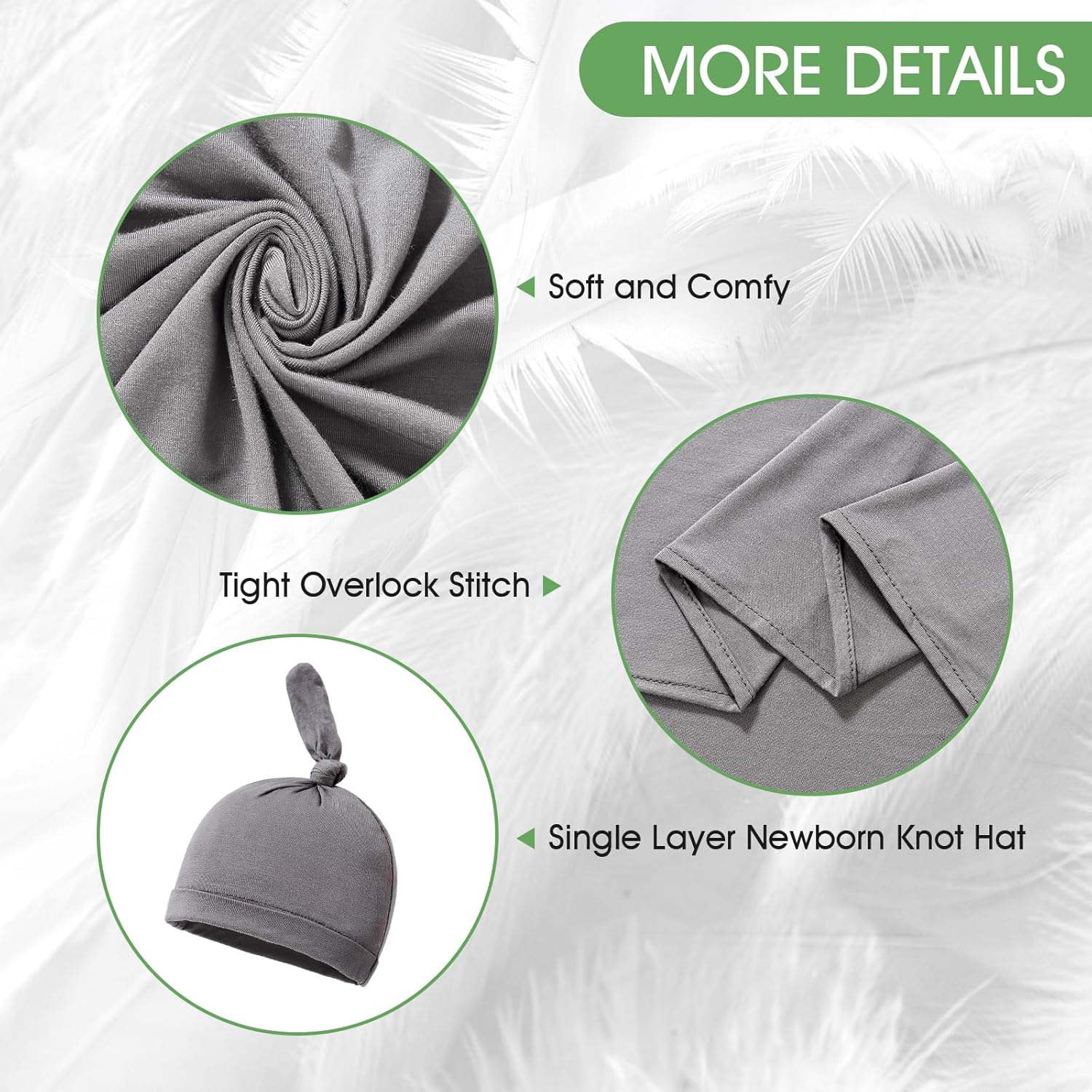 iEvolve Cotton Knitted Baby Swaddle Blanket with Hat Headband Set Newborn Swaddle Wrap Receiving