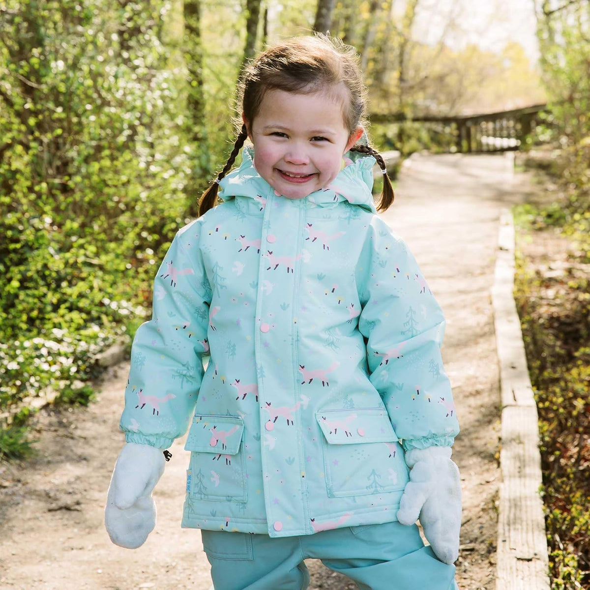 JAN & JUL Waterproof Fleece Lined Rain Jacket, Raincoat for Kids
