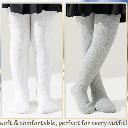 Mini angel Baby Tights Toddler Girl Tights Seamless Cable Knit Leggings Soft Cotton Stockings