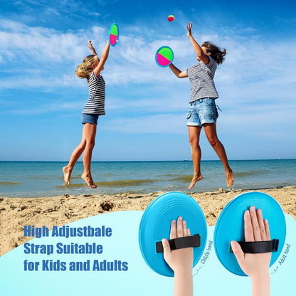 Toss and Catch Ball Set 6 Pack - Beach Toys Pool Toys Outdoor Games for Family Toddlers Kids Adults