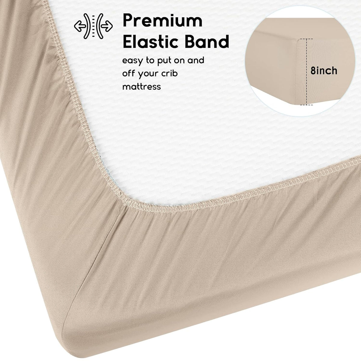 Yoofoss Baby Crib Sheets for Boys Girls, Fitted Crib Sheet 2 Pack for Standard Crib and Toddler