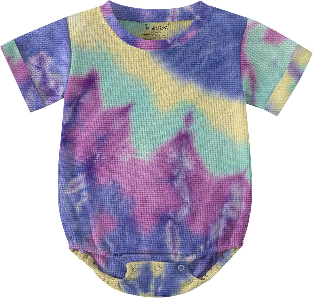 Jimonda Baby Bodysuit Newborn Tie Dye Clothes Infant Waffle One Piece Romper Baby Boys Girls Short