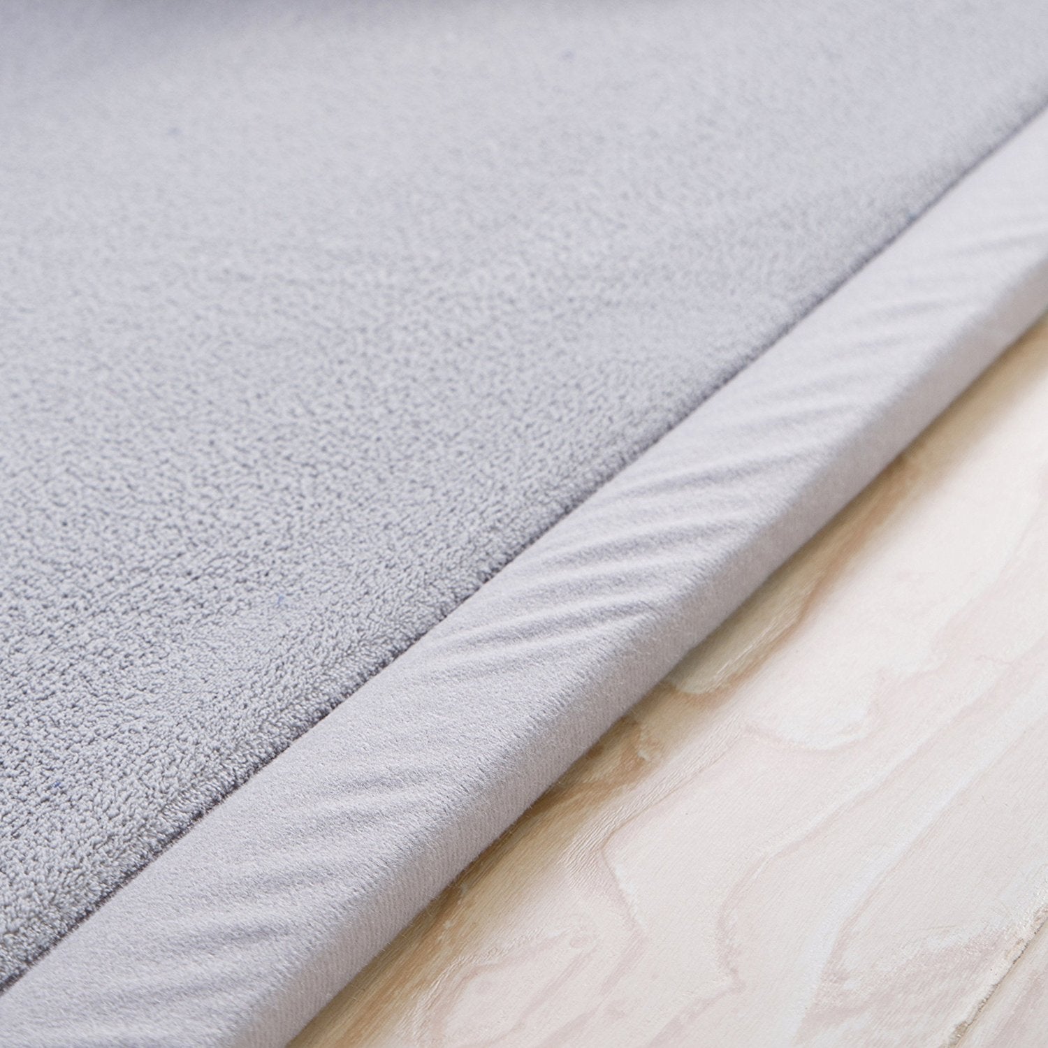 Loartee Nursery Rug Coral Velvet Crawling Rugs Mat Area Rugs Play Crawling Mat(6'8"x9'8", Gray) for