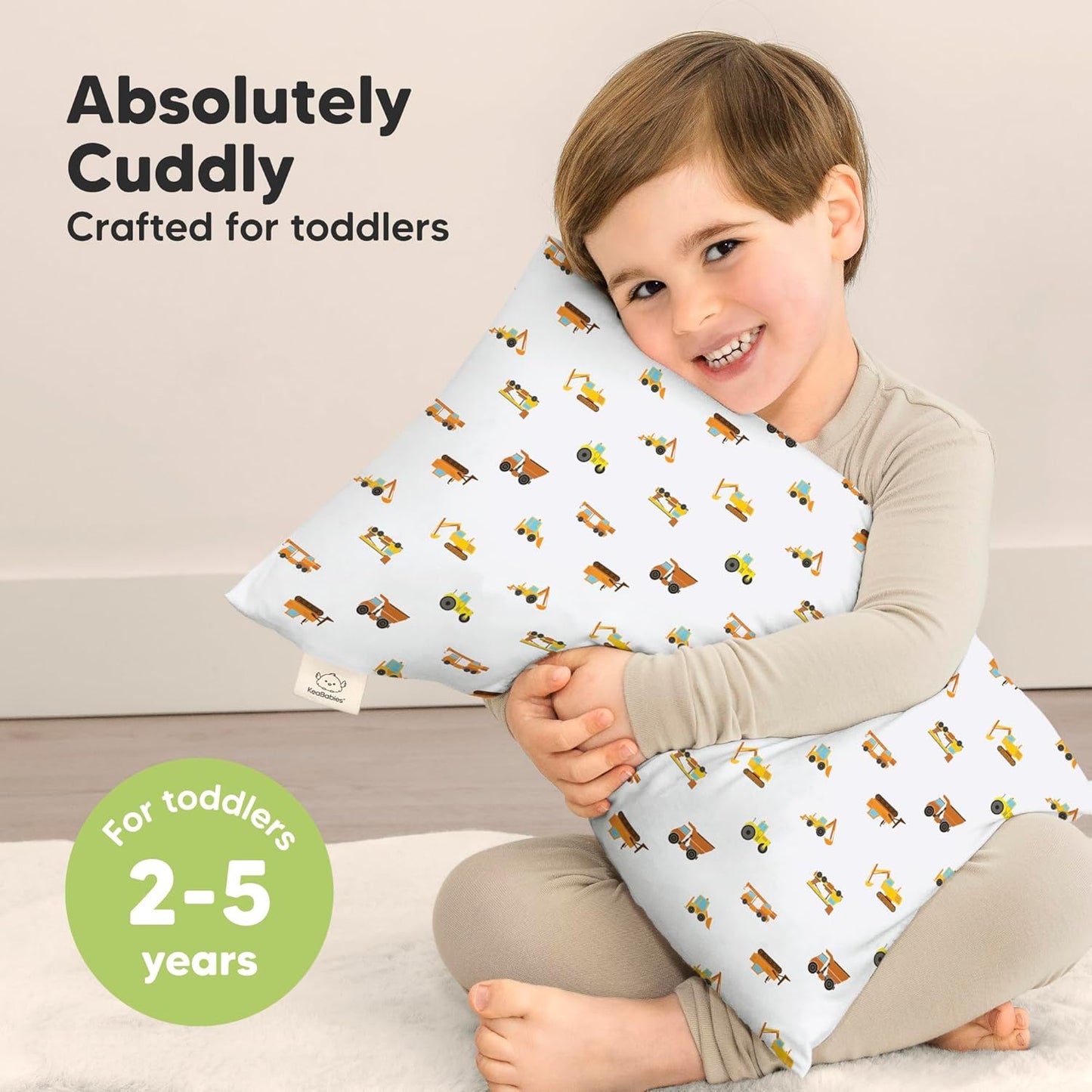 Toddler Pillow with Pillowcase - 13x18 My Little Cuddly Pillow, Viscose Derived From Bamboo Nursery