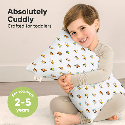 Toddler Pillow with Pillowcase - 13x18 My Little Cuddly Pillow, Viscose Derived From Bamboo Nursery