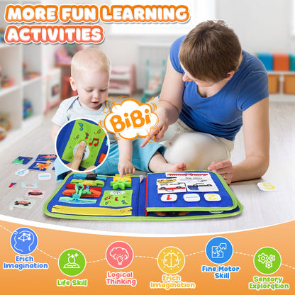 URMYWO Toddler Busy Board - Busy Book Montessori Toys Ages 3 and up - Preschool Learning Activities