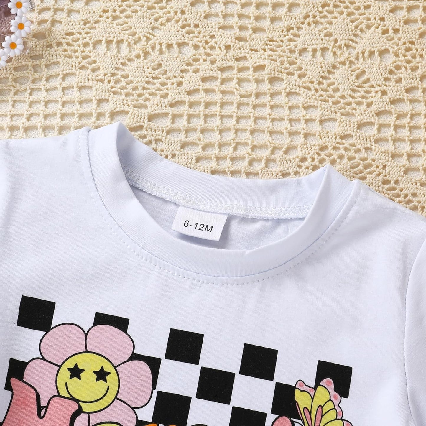 Happy Town Toddler Clothes Baby Boy Girl Smiley Face Shirt Short Sleeve T-Shirt Tee Summer Tops