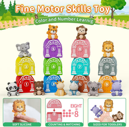 Learning Toy for Toddlers 1 2 3 Year Old, Montessori Educational Counting, Matching & Sorting