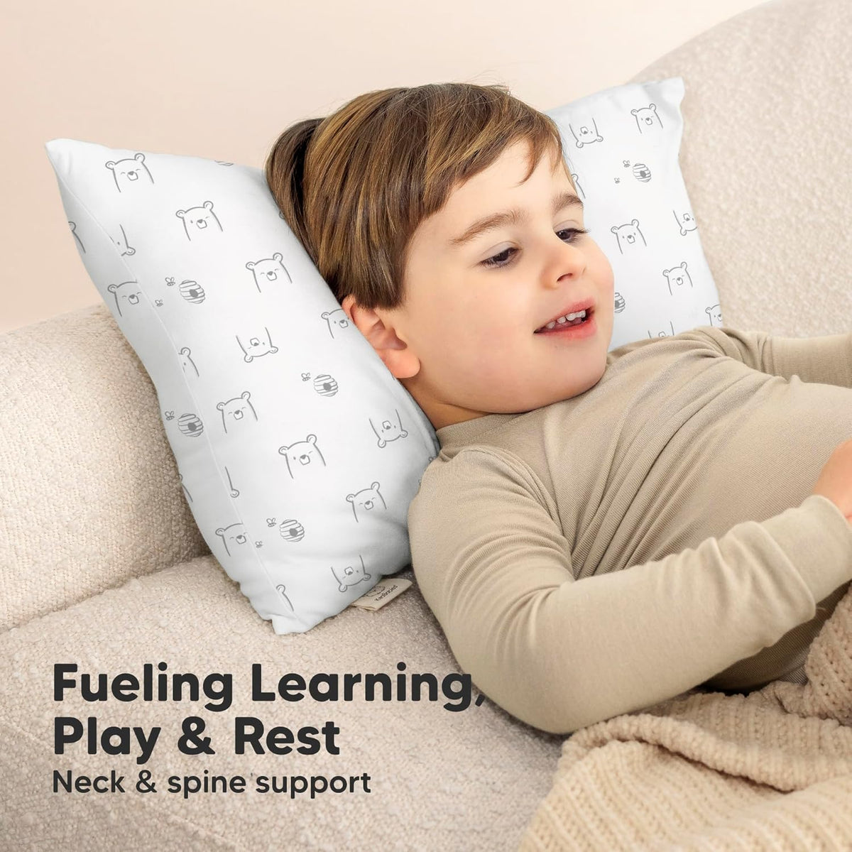 Toddler Pillow with Pillowcase - 13x18 My Little Cuddly Pillow, Viscose Derived From Bamboo Nursery