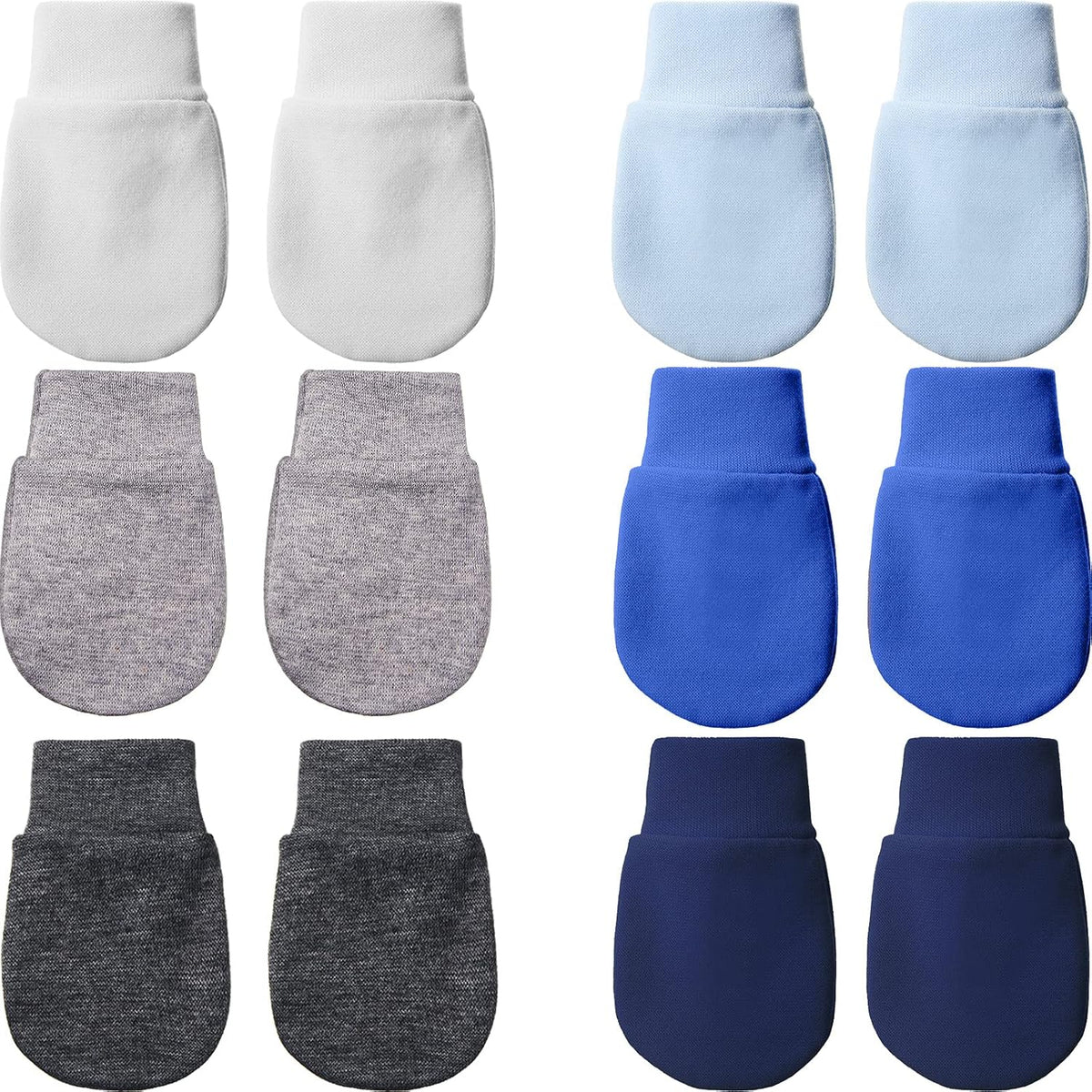 Geyoga 6 Pairs Newborn Baby Mittens No Scratch Gloves Infant Toddler Anti Scratch Essentials Unisex