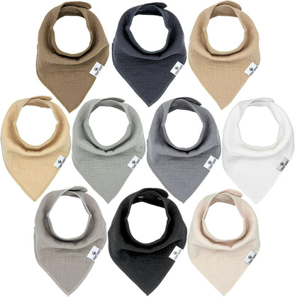DiaperSquad's Baby Bibs for Drooling and Teething, Bibs for Boys, Baby Girl - Solid Cotton Baby