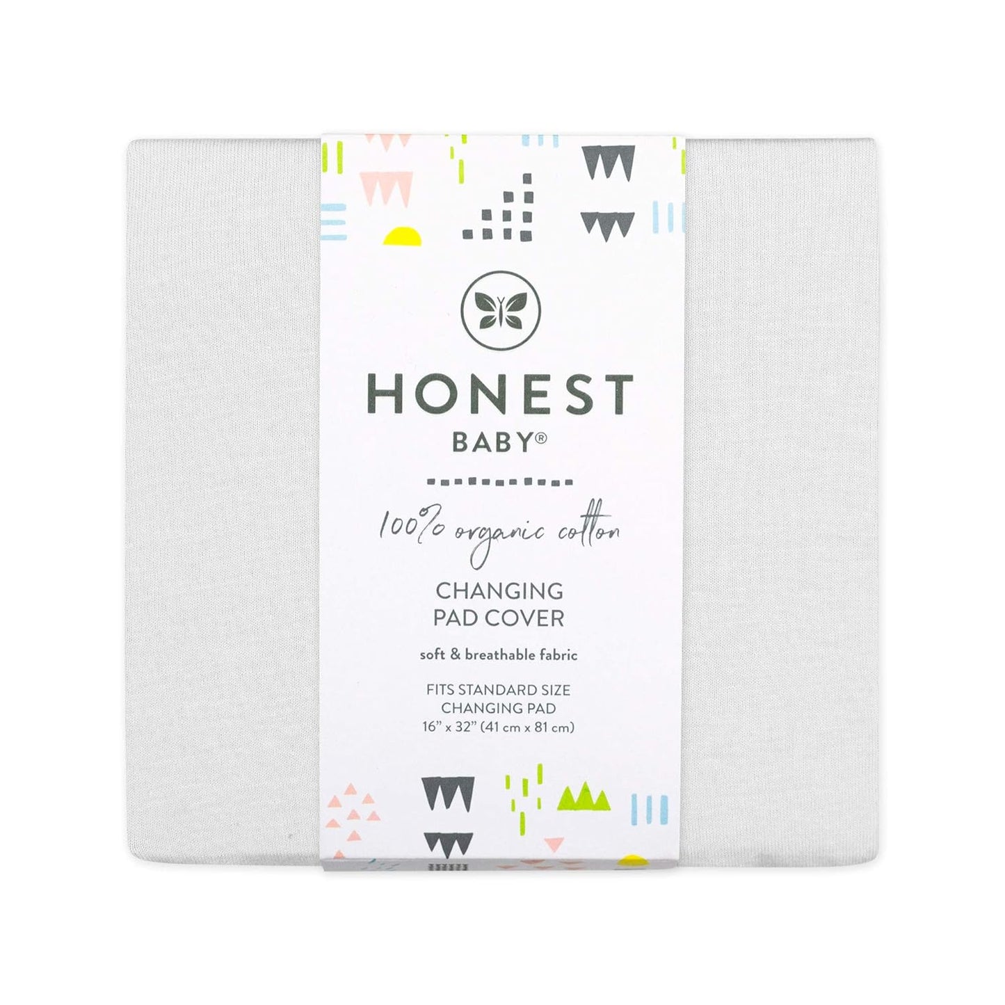 HonestBaby unisex baby Organic Cotton Changing Pad Cover and Toddler Sleepers, Bright White, One
