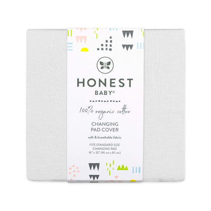 HonestBaby unisex baby Organic Cotton Changing Pad Cover and Toddler Sleepers, Bright White, One