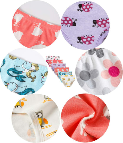 Family Feeling Little Girl Underwear Toddler Panties Big Kids Undies Soft 100% Cotton