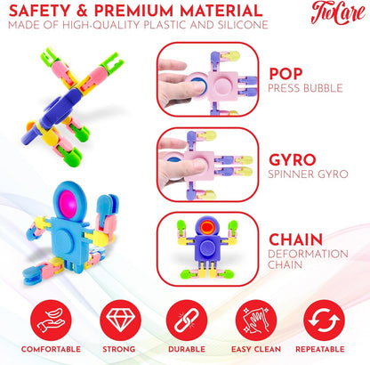 12 Pack Pop Fidget Spinners Party Favors Supplies Prizes for Kids Adults,Sensory Fidget Toys
