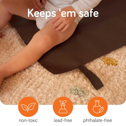 Baby Uma Vegan Leather Baby Changing Mat - Waterproof & Wipeable Changing Pad, XL for Growing