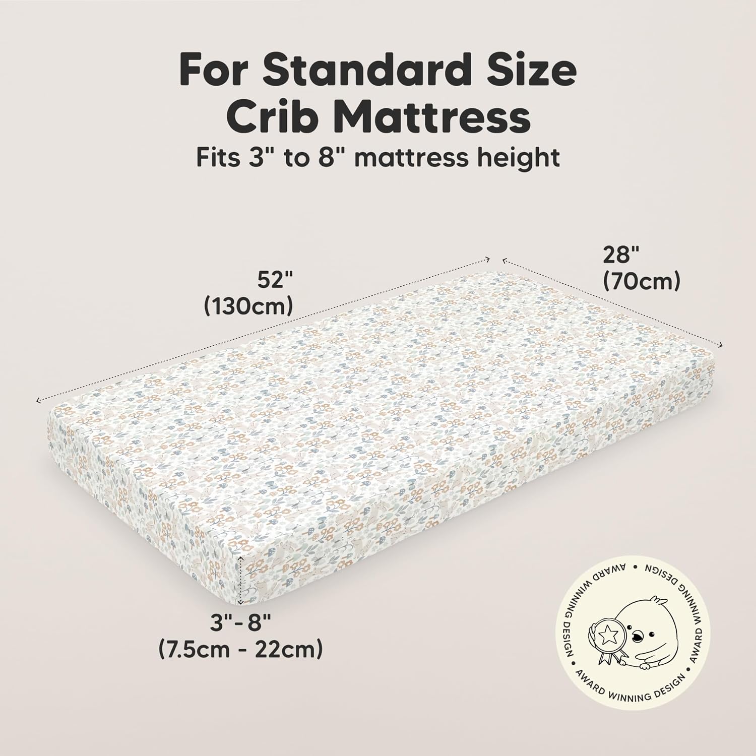 KeaBabies 2-Pack Organic Crib Sheets for Boys, Girls - 52x28 Fitted Crib Mattress Sheet Neutral
