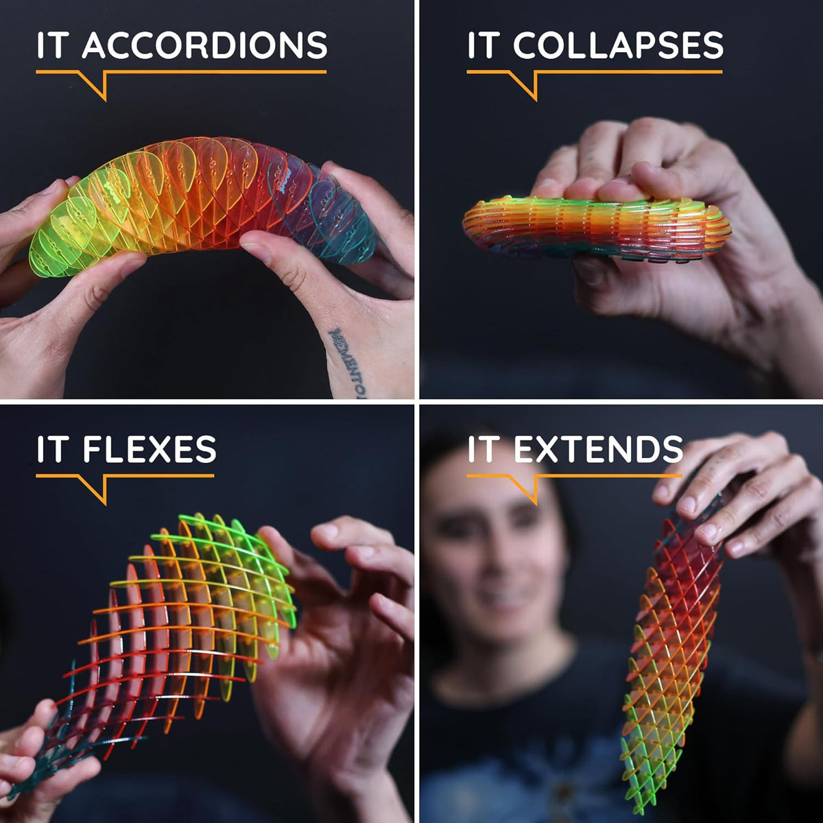 Morf Fidget Worm Toy - Desk Fidgets for Adults - Cool Satisfying Worm Fidget Sensory Toys - Fun and