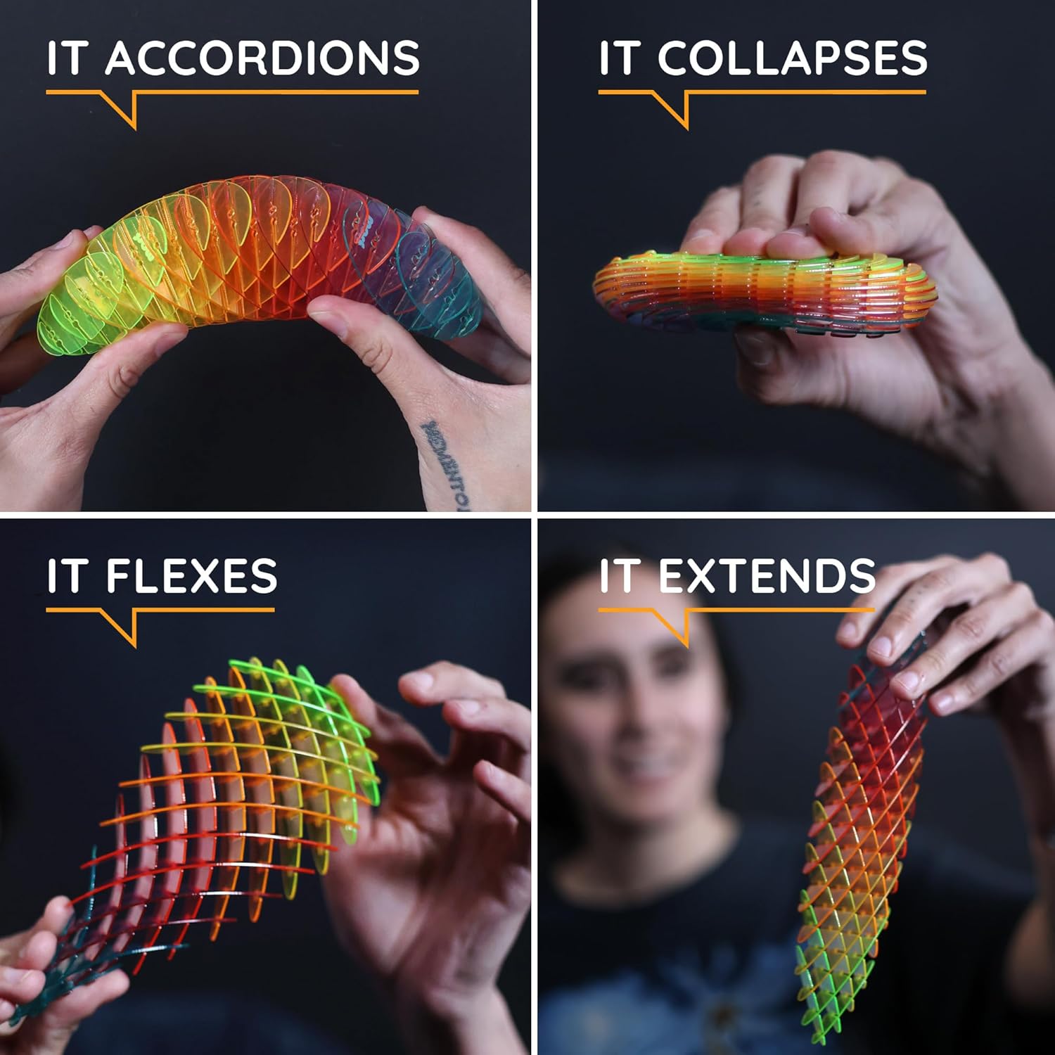 Morf Fidget Worm Toy - Desk Fidgets for Adults - Cool Satisfying Worm Fidget Sensory Toys - Fun and