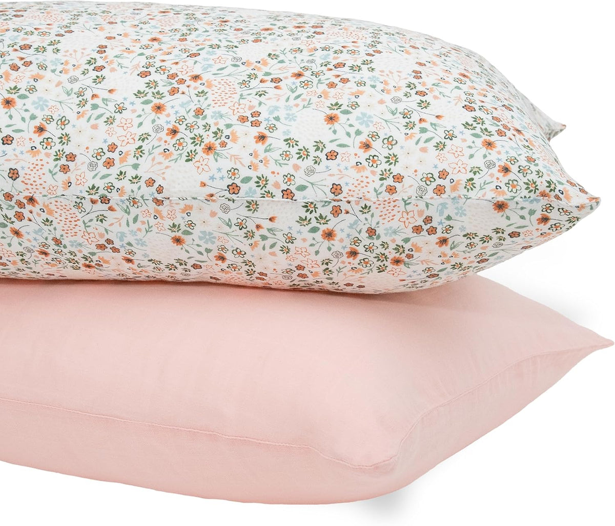 Little Unicorn Standard Pillowcase 2 Pack | Super Soft & Breathable Muslin Fabric | Snug Envelope