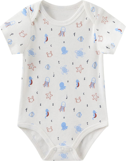 Baby Layette Set Baby Boys' 9-Piece Bodysuits Pants Set Toddler Girl Boy Unisex Baby Gift Sets