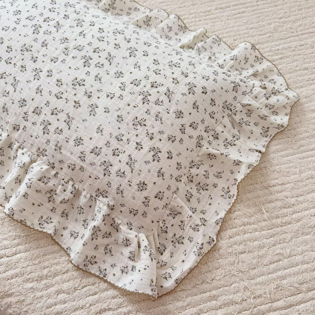 BuLuTu Gauze Muslin Pillow Cases for Toddler Girls Boys Soft Breathable Pillowcase Crib Size