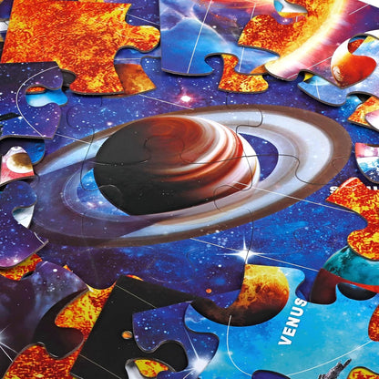 Jumbo Floor Puzzle for Kids Ages 4-8,Solar System Jigsaw Puzzles,48 Piece Space Large Puzzles for