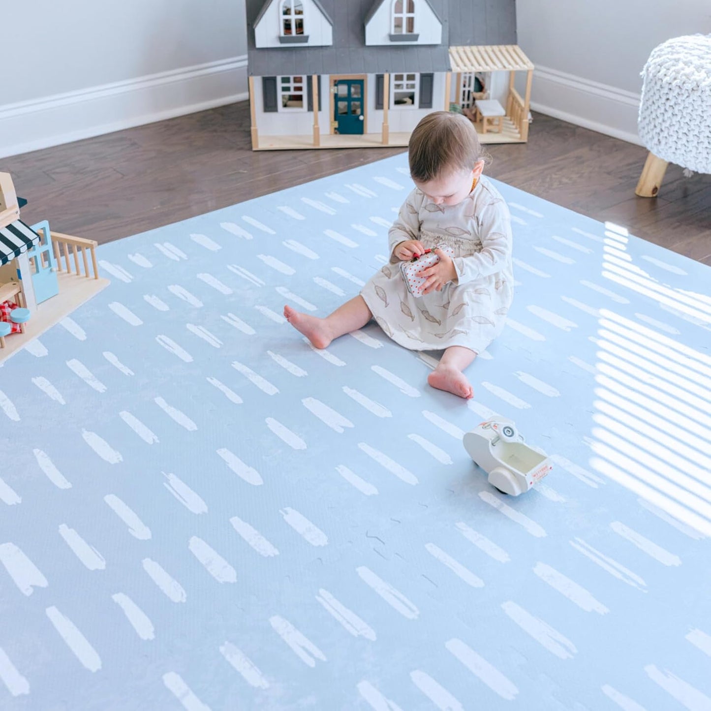 Baby Play Mats for Floor - Shoreline (4x6ft) - Premium EVA Foam Play Mat for Babies & Toddlers