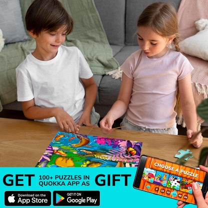 QUOKKA Puzzles for Toddlers 4-6 – 4 x 48 Pieces Jigsaw Puzzles for Kids Ages 3-5 – Learning