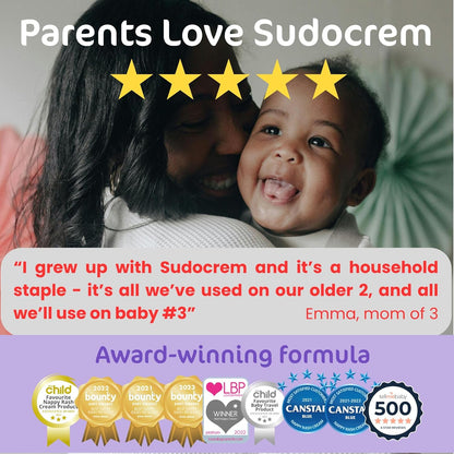 Sudocrem Diaper Rash Cream for Baby's Skin, Triple Action Diaper Rash Paste that Soothes, Treats