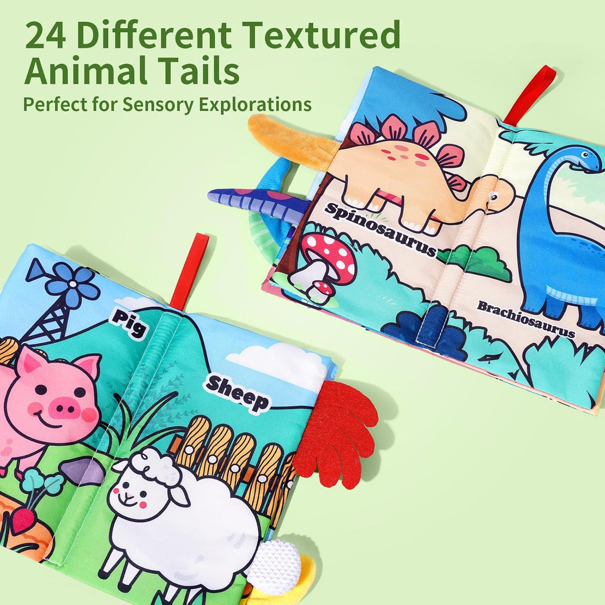4 Pack Baby Books 0-6 Months, 4PCS Crinkle Books for Babies, Touch and Feel Sensory Books for