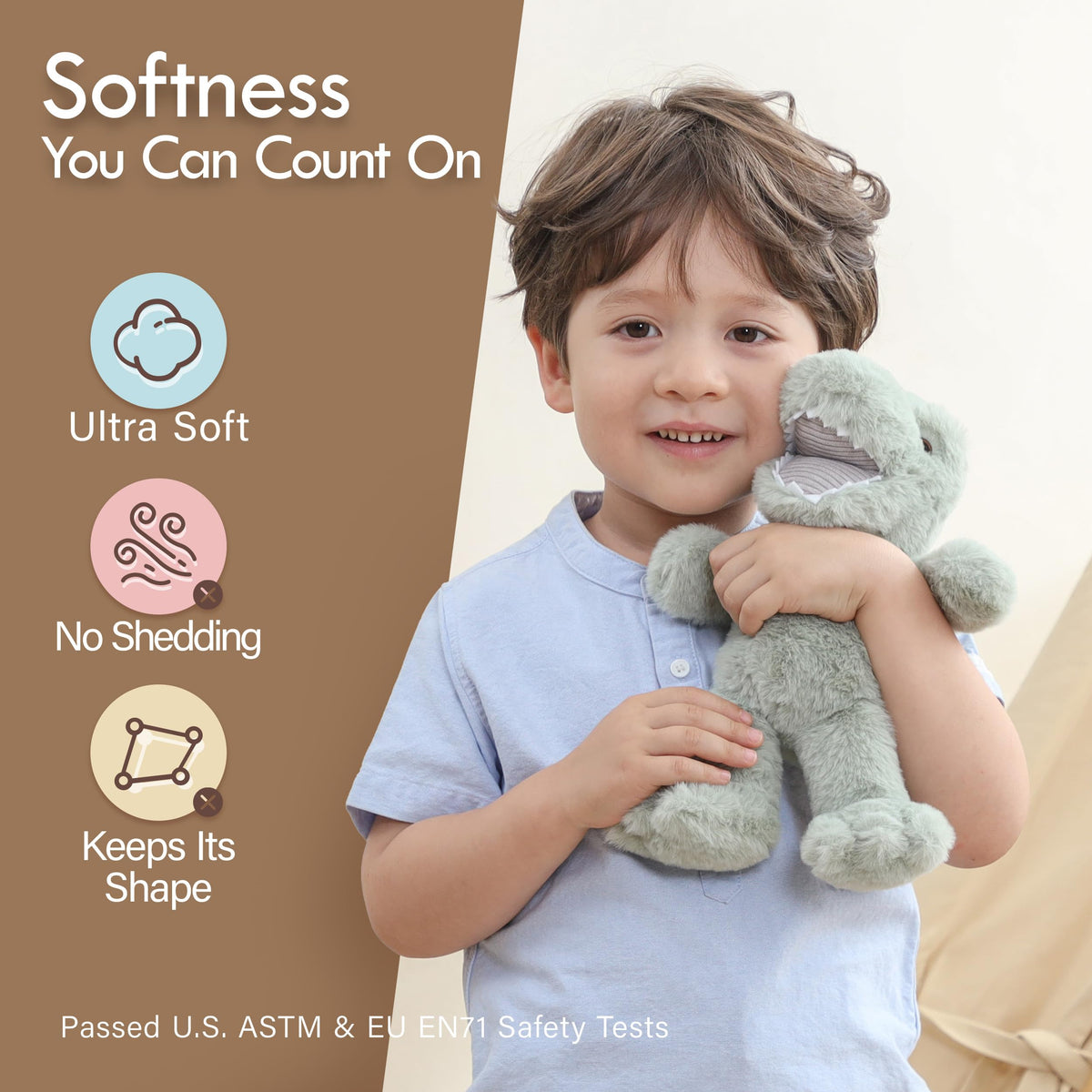Moonkie Hug & Go Dinosaur Toddler Backpack – Soft Plush Bag with Take-Along Toy for Boys Aged 2–4 |