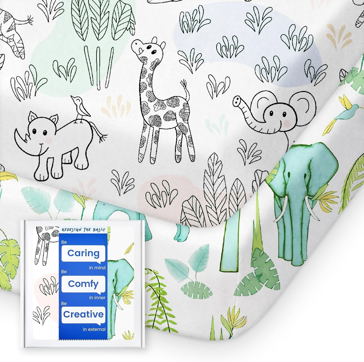 Mini Crib Sheets Boy Girl, Ultra Soft Pack N Play Sheets Fitted, Neutral Pack and Play Mattress