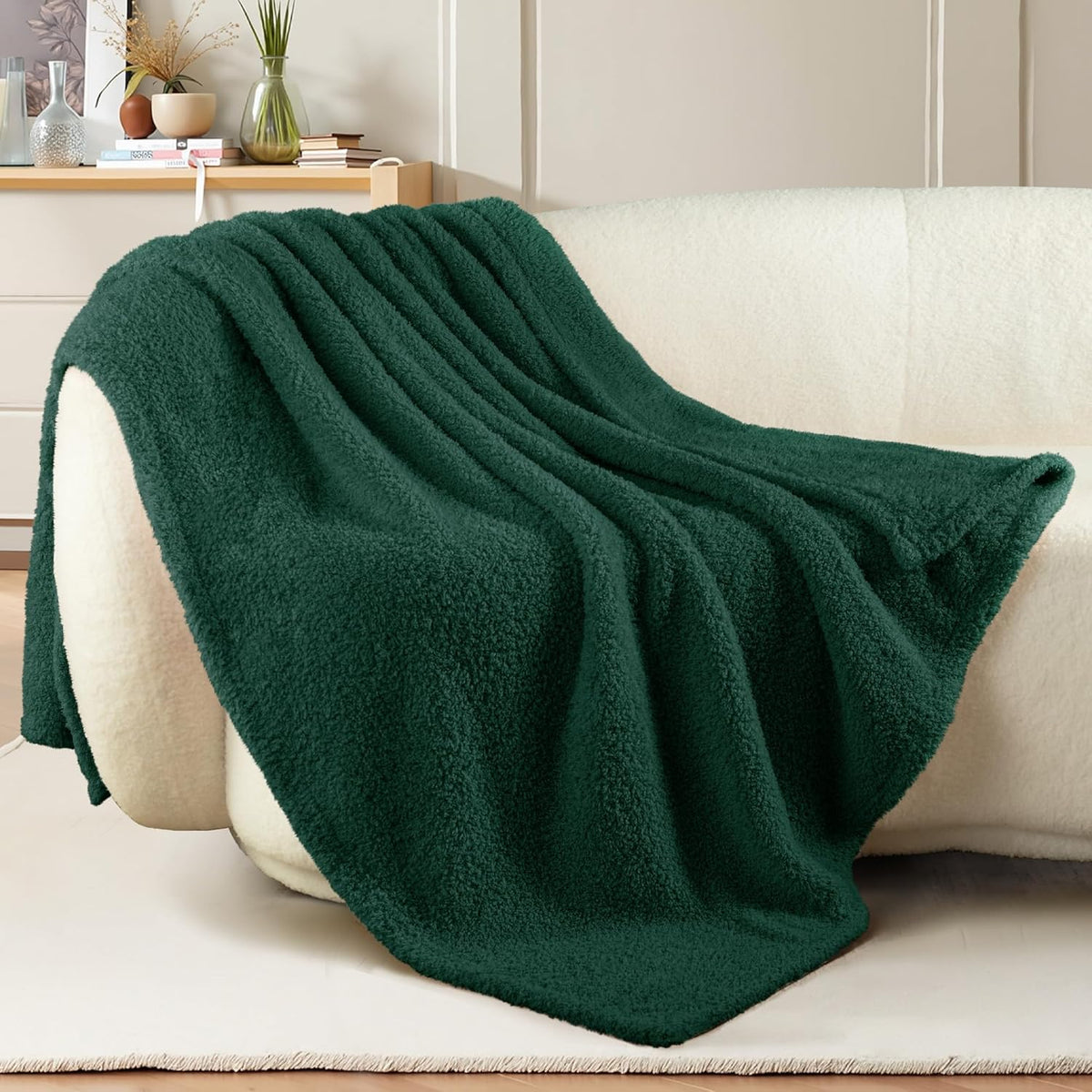 Exclusivo Mezcla Fleece Throw Blanket for Couch Sofa, Soft Warm and Fluffy Blankets for Women Men