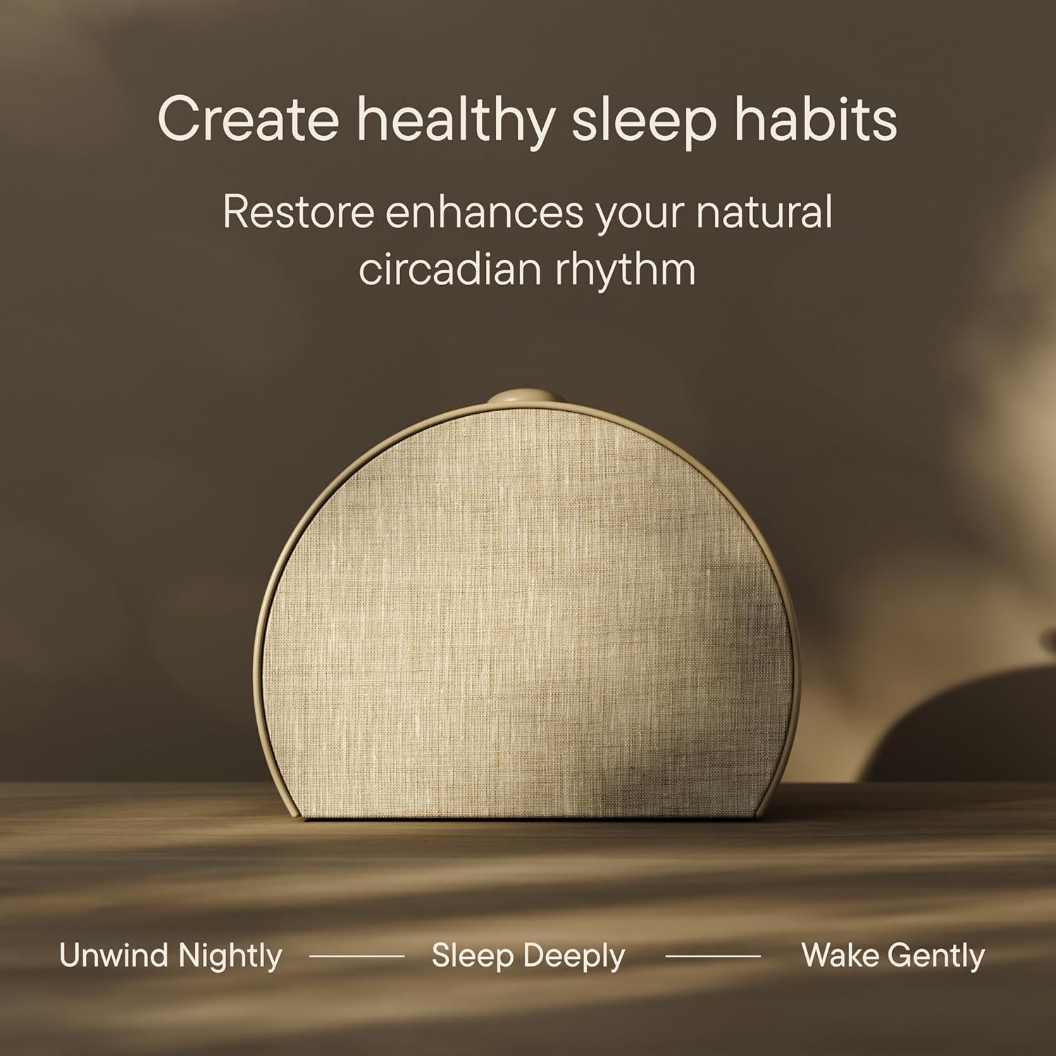 Hatch Restore 3 Sunrise Alarm Clock, Sound Machine, Smart Light (Greige) - White Noise, Screen-Free