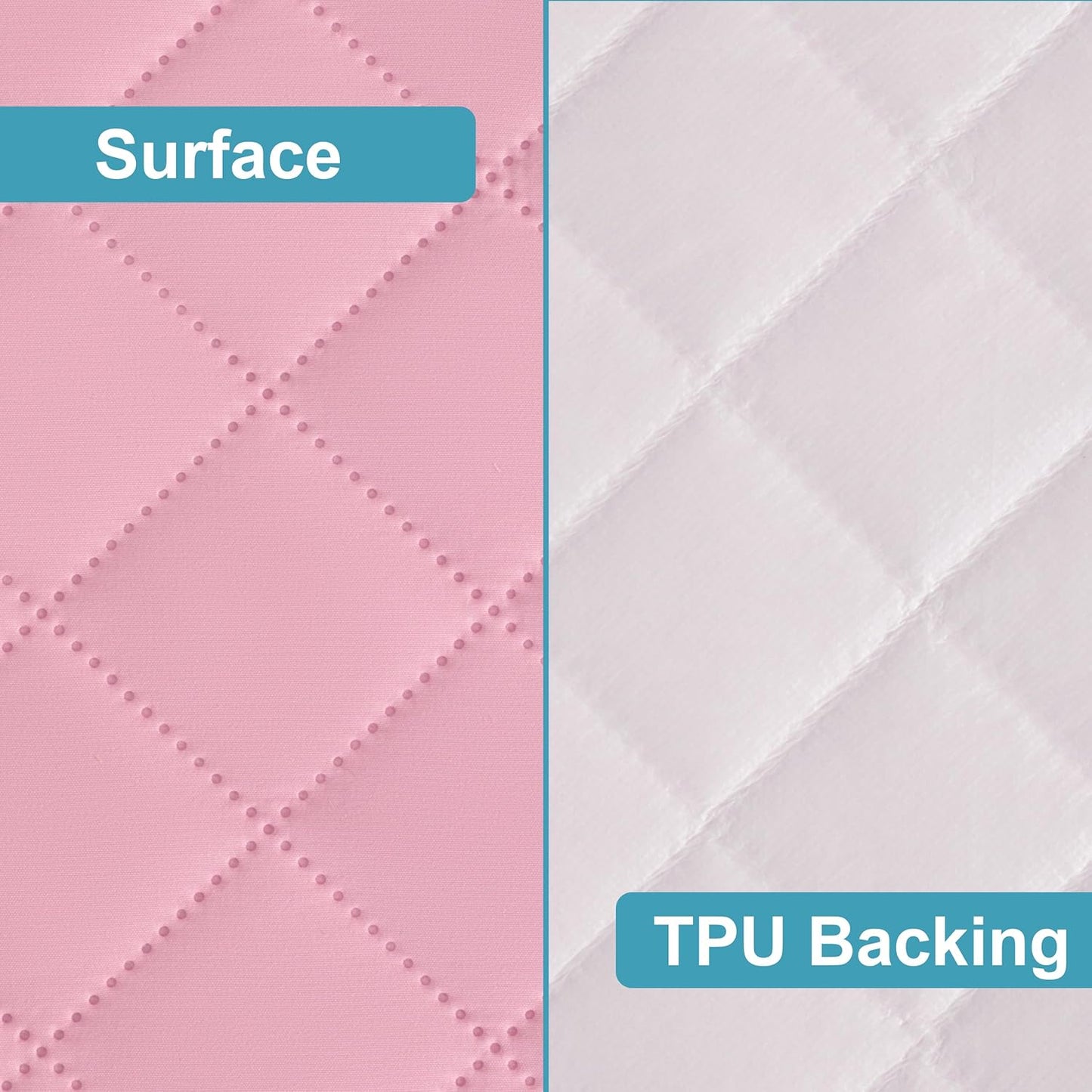 NTBAY 2 Pack Waterproof Crib Mattress Protector, Quilted 28"x52" Toddler Fitted Sheet - Machine