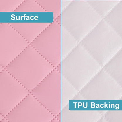 NTBAY 2 Pack Waterproof Crib Mattress Protector, Quilted 28"x52" Toddler Fitted Sheet - Machine