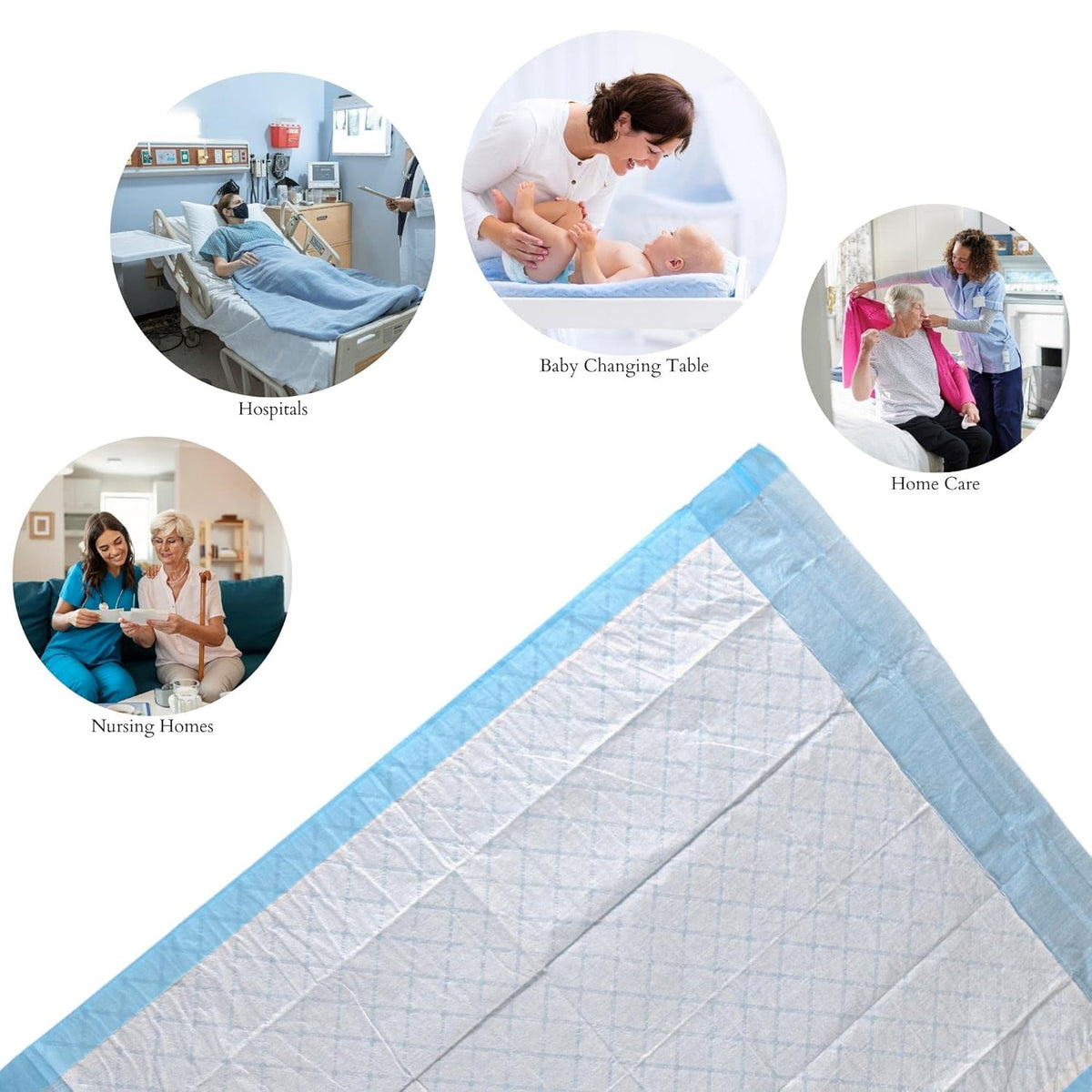 Disposable Changing / Under Pads [Pack of 25] Disposable Soft Absorbent Waterproof 17''x24''