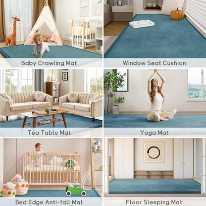 Baby Play Mat for Floor Tummy Time Nursery Rug Muscle Area Rug Playroom Rug Tatami 50 * 50" Memory
