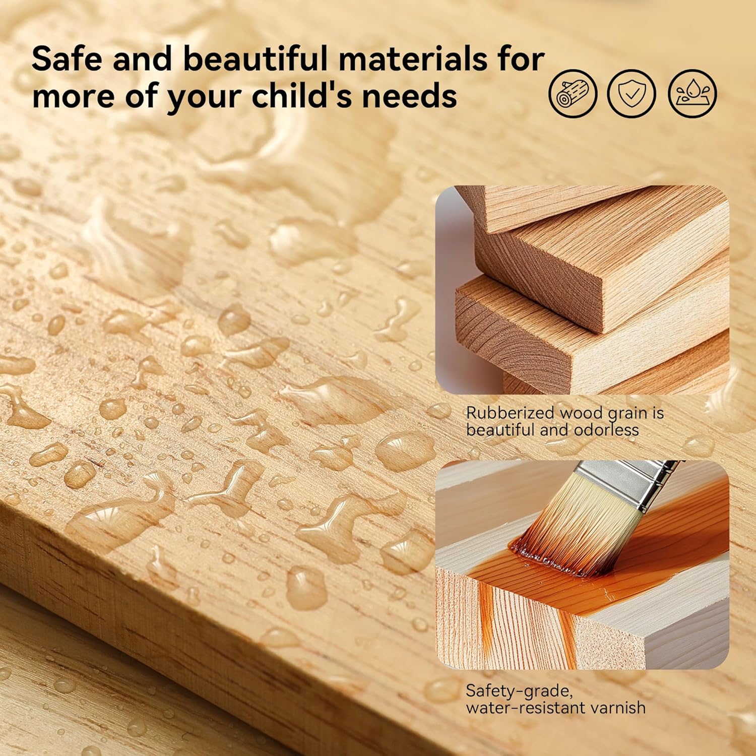 bopoobo Sand and Water Table for Toddlers, 4 in 1 Kids Wooden Sensory Activity Table with 2 Storage