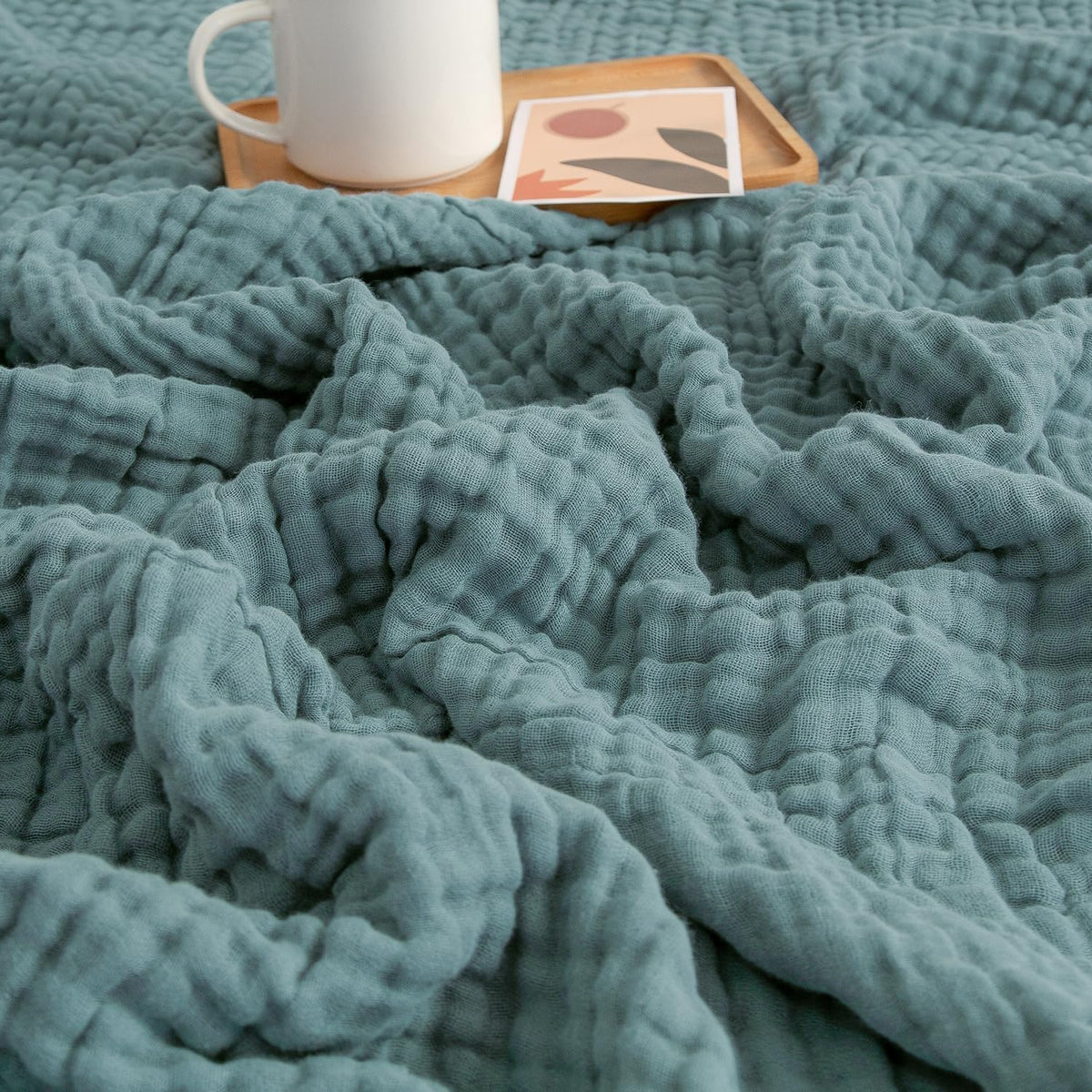 EMME Muslin Twin Blankets for Couch Breathable Gauze All Season Soft and Lightweight Pre-Washed