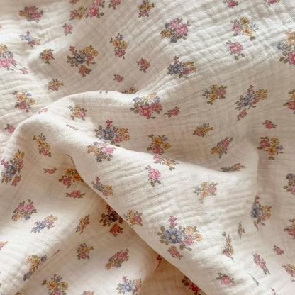 BuLuTu Chic Floral Themed Toddler Pillowcases with Ruffles, 100% Cotton Muslin Pillow Cases Crib
