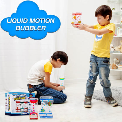 XINBAOHONG Liquid Motion Bubbler Sensory Toy for Kids and Adults 4-Pack，Calming Stress Relief