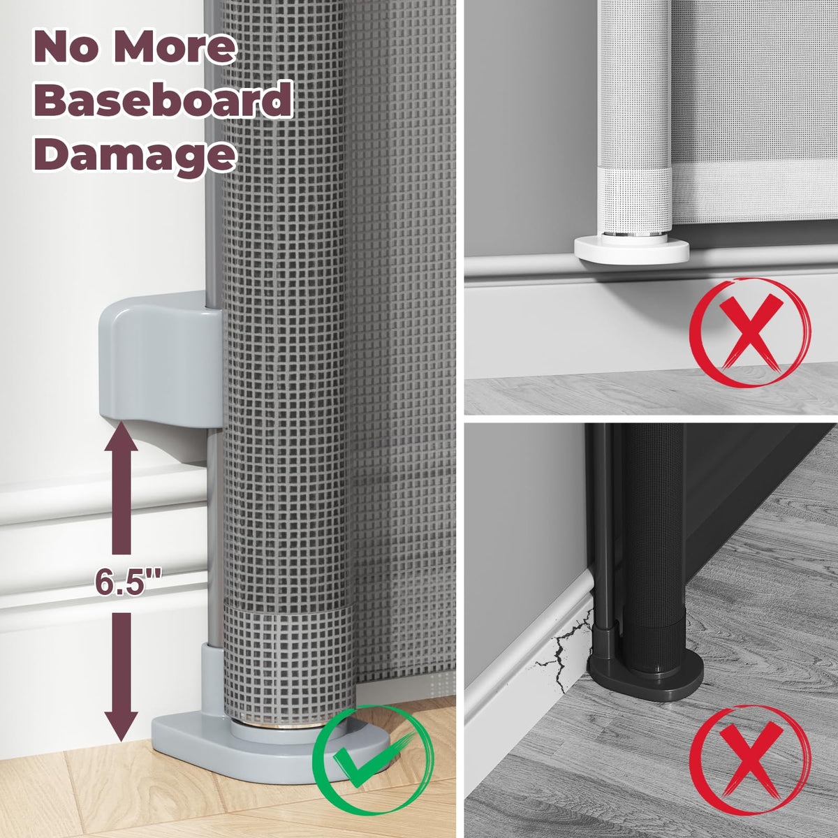 Cideny Retractable Baby Gate for Stairs & Doorways, Dog Gate Indoor Outdoor