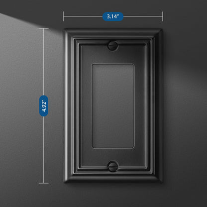 DEWENWILS Metel Decorator Outlet Cover, 4-Pack Wall Plates for Electrical Outlets, GFCI, Dimmer